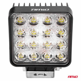 AMIO Pracovní LED světlo 16x LED AWL05 EMC 108x108 48W FLAT 9-60V_thumb6