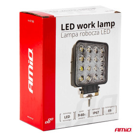 AMIO Pracovní LED světlo 16x LED AWL05 EMC 108x108 48W FLAT 9-60V_thumb8