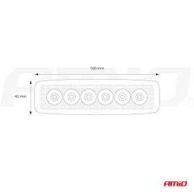 AMIO Pracovní LED světlo AWL01 6 LED FLAT 9-60V_thumb2