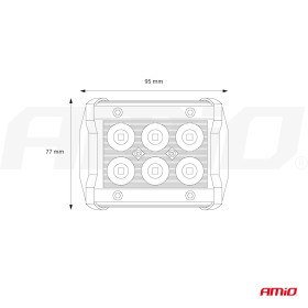 AMIO Pracovní LED světlo AWL17 6LED FLOOD 9-36V_thumb8