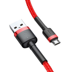 AMIO kabel USB na micro USB BASEUS Cafule 1,5A 200cm červený_thumb5