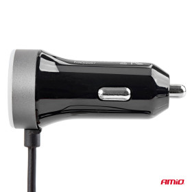 AMIO nabíječka do auta 12/24V Micro C + 2x USB 2.4A PCH PRO-3_thumb6