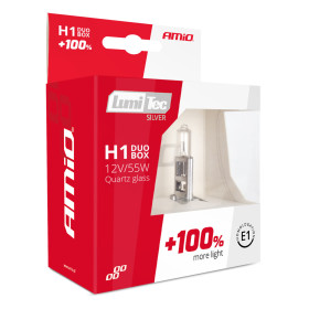 AMIO halogenový DUO blistr (2ks) H1 12V 55W sada LumiTec SILVER +100%_thumb5