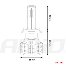 AMIO LED žárovky hlavního svícení H1 COB 4Side_thumb13