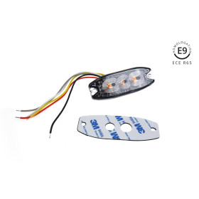 AMIO výstražné osvětlení oranžové 3x3W LED R65 R10 12/24V IP67_thumb3