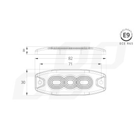 AMIO výstražné osvětlení oranžové 3x3W LED R65 R10 12/24V IP67_thumb4