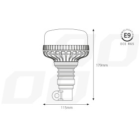 AMIO výstražný maják W03P tyčový Flexi R65 R10 36LED 12/24V IP56_thumb6