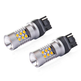 AMIO LED žárovky CANBUS 3030 24SMD T20 7440 WY21W Oranžová 12V/24V_thumb6