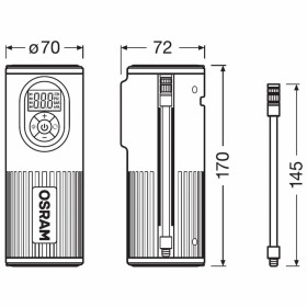 OSRAM TYREINFLATE OTIR 2000 DIGITÁLNÍ KOMPAKTNÍ KOMPRESOR 12V_thumb5