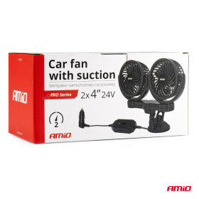 AMIO Ventilátor do auta s přísavkou 2x4" 24V_thumb7