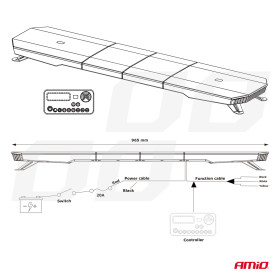 AMIO Světelná lišta LED 108 LED 762mm_thumb8