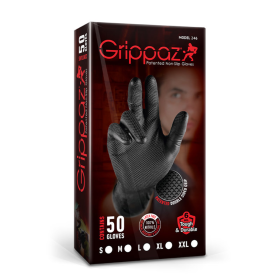 Grippaz 246A Protiskluzové nitrilové rukavice černé velikost L/9 - 50ks_thumb7