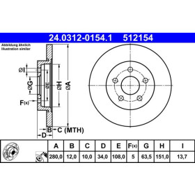 ATE Brzdový kotouč plný Ø280mm 24.0312-0154.1_thumb2