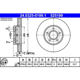 ATE Brzdový kotouč větraný Ø278mm 24.0325-0199.1_thumb2