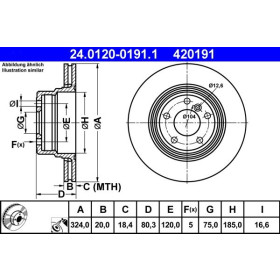 ATE Brzdový kotouč větraný Ø324mm 24.0120-0191.1_thumb2