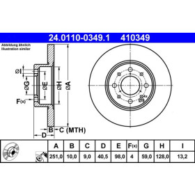 ATE Brzdový kotouč plný Ø251mm 24.0110-0349.1_thumb2