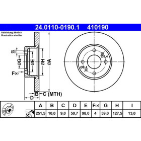 ATE Brzdový kotouč plný Ø252mm 24.0110-0190.1_thumb2