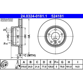 ATE Brzdový kotouč větraný Ø310mm 24.0324-0181.1_thumb2