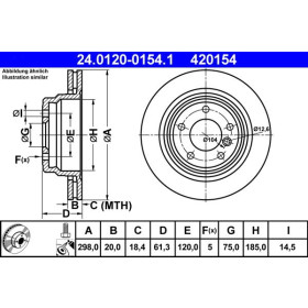 ATE Brzdový kotouč větraný Ø298mm 24.0120-0154.1_thumb2