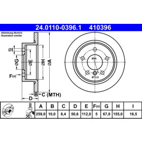 ATE Brzdový kotouč plný Ø259mm 24.0110-0396.1_thumb2