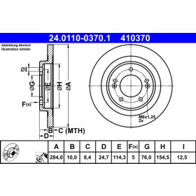 ATE Brzdový kotouč plný Ø284mm 24.0110-0370.1_thumb2