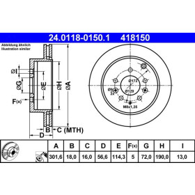 ATE Brzdový kotouč větraný Ø302mm 24.0118-0150.1_thumb2