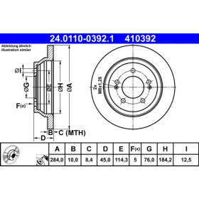 ATE Brzdový kotouč plný Ø284mm 24.0110-0392.1_thumb2