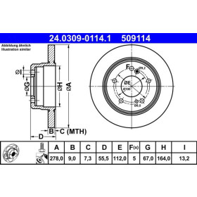 ATE Brzdový kotouč plný Ø278mm 24.0309-0114.1_thumb2