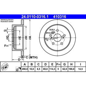 ATE Brzdový kotouč plný Ø288mm 24.0110-0316.1_thumb2