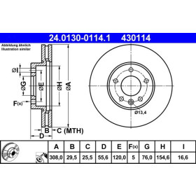 ATE Brzdový kotouč větraný Ø308mm 24.0130-0114.1_thumb2