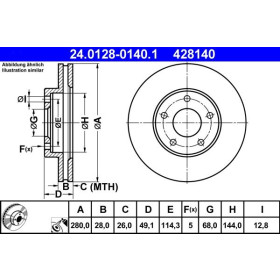 ATE Brzdový kotouč větraný Ø280mm 24.0128-0140.1_thumb2