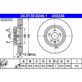 ATE Brzdový kotouč větraný Ø325,0mm 24.0130-0246.1_thumb2