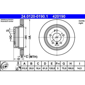 ATE Brzdový kotouč větraný Ø312mm 24.0120-0190.1_thumb2