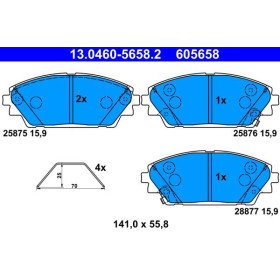 ATE Sada brzdových doštiček 13.0460-5658.2_thumb2