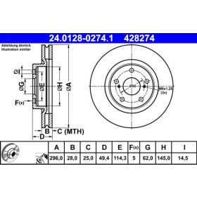 ATE Brzdový kotouč větraný Ø296mm 24.0128-0274.1_thumb2