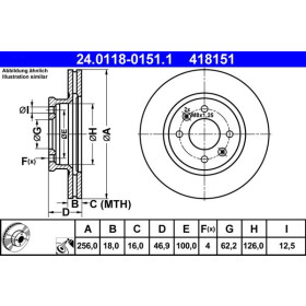 ATE Brzdový kotouč větraný Ø256mm 24.0118-0151.1_thumb2