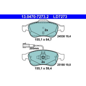 ATE Sada brzdových doštiček 13.0470-7273.2_thumb2