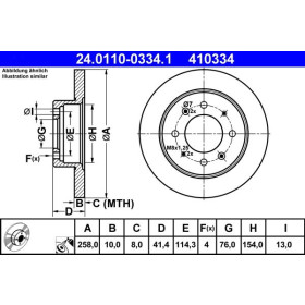 ATE Brzdový kotouč plný Ø258mm 24.0110-0334.1_thumb2