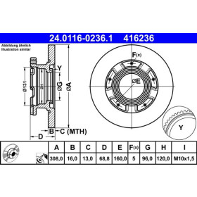 ATE Brzdový kotouč plný Ø308,0mm 24.0116-0236.1_thumb2