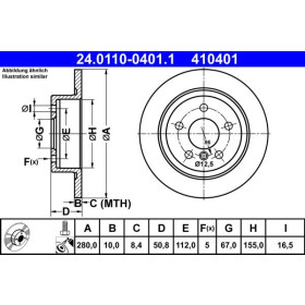 ATE Brzdový kotouč plný Ø280mm 24.0110-0401.1_thumb2