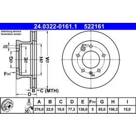 ATE Brzdový kotouč větraný Ø276mm 24.0322-0161.1_thumb2