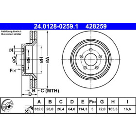 ATE Brzdový kotouč větraný Ø332mm 24.0128-0259.1_thumb2