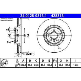 ATE Brzdový kotouč větraný Ø322,0mm 24.0128-0313.1_thumb2