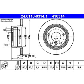 ATE Brzdový kotouč plný Ø280mm 24.0110-0314.1_thumb2