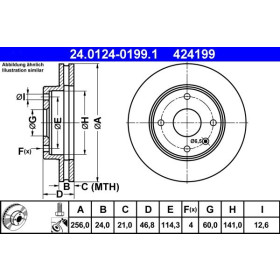 ATE Brzdový kotouč větraný Ø256mm 24.0124-0199.1_thumb2