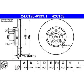 ATE Brzdový kotouč větraný Ø277mm 24.0126-0139.1_thumb2