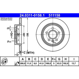 ATE Brzdový kotouč plný Ø280mm 24.0311-0158.1_thumb2