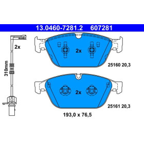 ATE Sada brzdových doštiček 13.0460-7281.2_thumb2