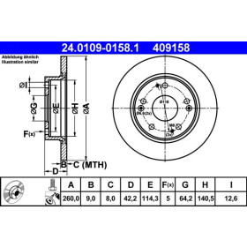 ATE Brzdový kotouč plný Ø260mm 24.0109-0158.1_thumb2