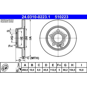 ATE Brzdový kotouč plný Ø268mm 24.0310-0223.1_thumb2